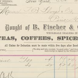 B. Fischer & Co. Bill o...