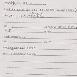 Eastern questionnaire, answ...