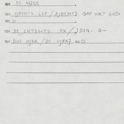 Eastern questionnaire, answ...