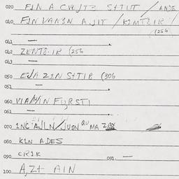 Eastern questionnaire, answ...