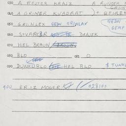 Eastern questionnaire, answ...