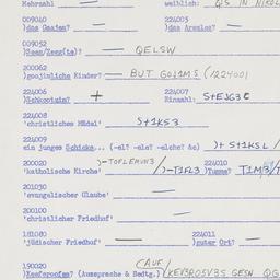 Western questionnaire, answ...