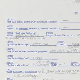 Western questionnaire, answ...