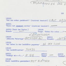 Western questionnaire, answ...