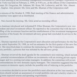 Investment Committee Meeting