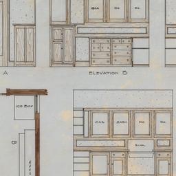 Kitchen elevations, plan