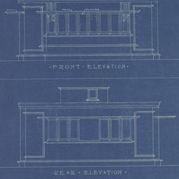 Front, rear elevations
