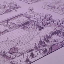 Aerial perspective drawing.