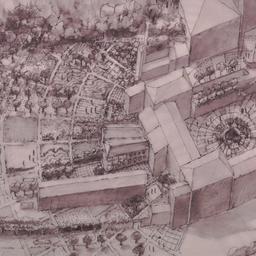 Aerial perspective drawing.