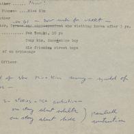 Notes, film ideas