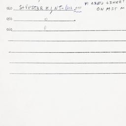 Eastern questionnaire, answ...