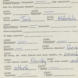 Western questionnaire, answ...