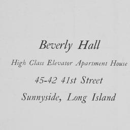 Beverly Hall, 45-42 41 Street