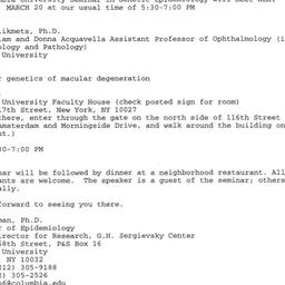 Announcements, 2003-03-03. ...