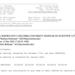 Correspondence, 2003-12-15....
