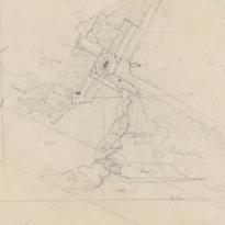 Plot plan with landscaping