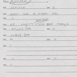 Eastern questionnaire, answ...