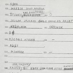 Eastern questionnaire, answ...