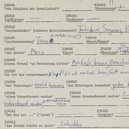 Western questionnaire, answ...