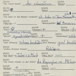 Western questionnaire, answ...