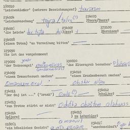 Western questionnaire, answ...