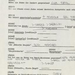 Western questionnaire, answ...