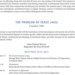 Schedules, The Problem of P...