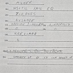 Eastern questionnaire, answ...