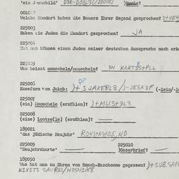 Western questionnaire, answ...