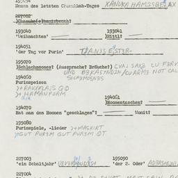 Western questionnaire, answ...
