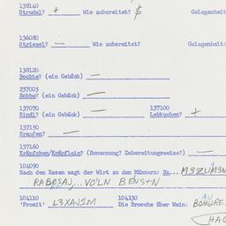 Western questionnaire, answ...