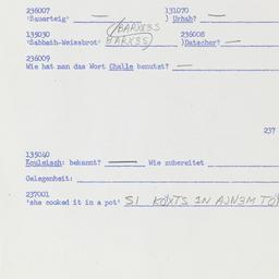 Western questionnaire, answ...