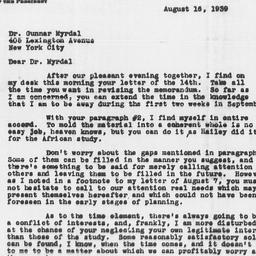 Letter from Frederick P. Ke...