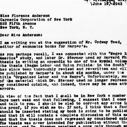 Letter from Herbert R. Nort...