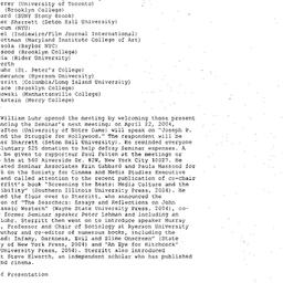 Minutes, 2004-03-11. Cinema...