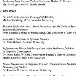 Schedules, Cognitive & ...