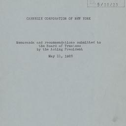 Board Meeting, 5/18/1923