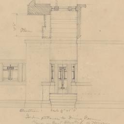 East elevation detail, gard...