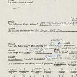 Western questionnaire, answ...