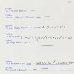 Western questionnaire, answ...