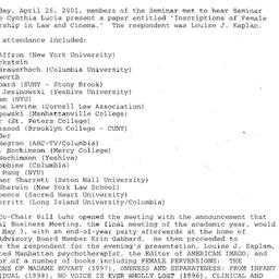 Minutes, 2001-04-26. Cinema...