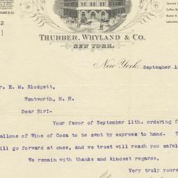 Thurber, Whyland & Co. ...