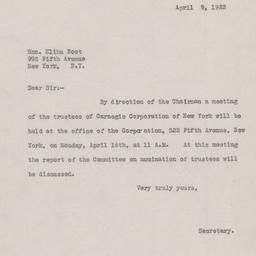 Board Meeting, 4/16/1923