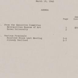 Board Meeting, 3/19/1942
