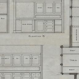 Kitchen elevations, plan