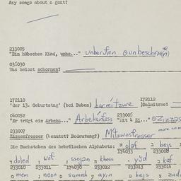 Western questionnaire, answ...