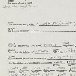 Western questionnaire, answ...