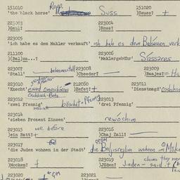 Western questionnaire, answ...