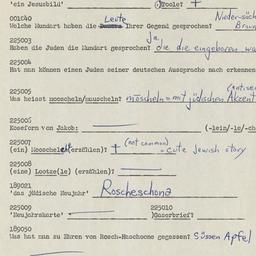 Western questionnaire, answ...