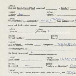 Western questionnaire, answ...